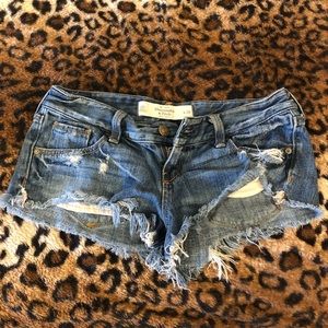 Denim cutoff shorts
